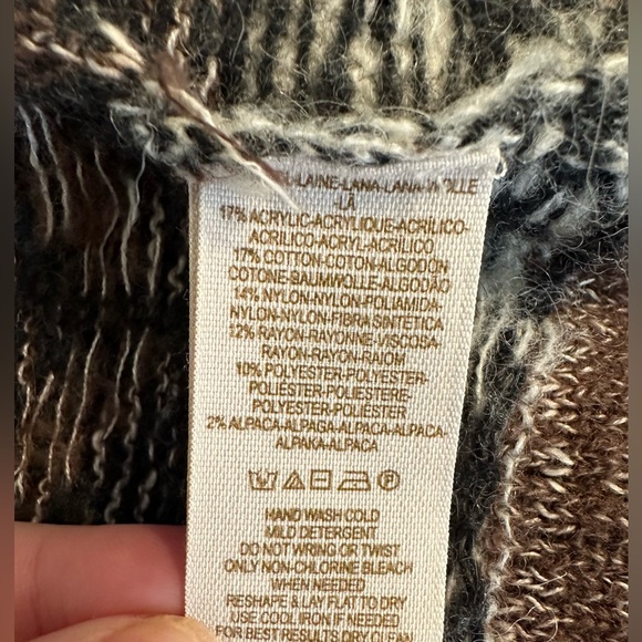 FREE PEOPLE Fair Isle Cabin Fever Sweater Tunic Wool Blends Long Nordic Geo Knit - Picture 12 of 15